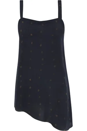 Cortana Top, Dame, Sort, 2XL, Night, top i trykt silke