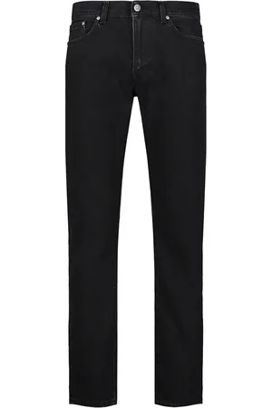TELA Jeans, Herre, Sort, W30, Denim, Sort Vasket Slim Fit Selvedge Denim