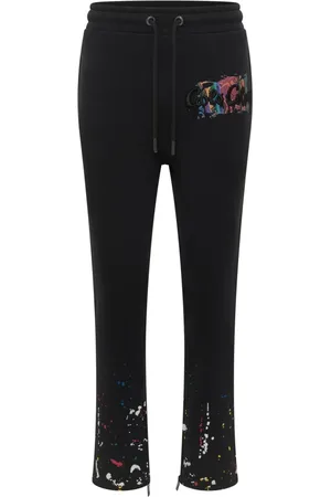 Carlo Colucci Bukser, Herre, Sort, L, Uld, Stilfulde Sweatpants med Lommer