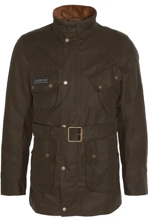 Barbour Jakke, Herre, Grøn, L, Bomuld, Slim Waxed Jacket Beech