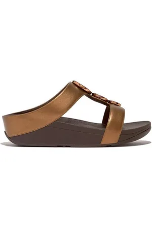 FitFlop Sko, Dame, Brun, 36 EU, Læder, Bronze Perle Sandaler