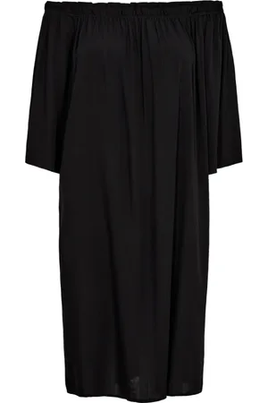 Liberté Kjole, Dame, Sort, S, Uld, Offshoulder Kjole Sort Sommerstil