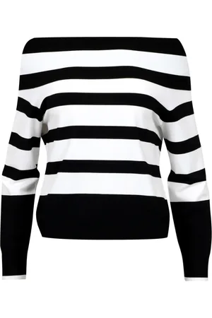 Kaos Strik, Dame, Flerfarvet, M, Bomuld, Stribet Bomuldssweater