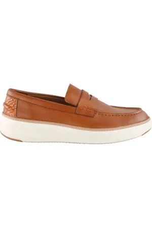 Cole Haan Sko, Herre, Brun, 42 EU, Læder, Brune slip-on loafers med hvid gummisål
