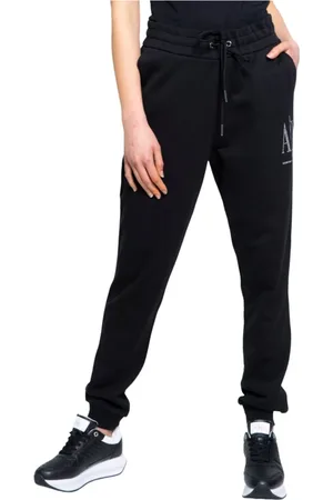 Armani Exchange Bukser, Dame, Sort, XL, Bomuld, Sort Blonde Print Bomuld Bukser