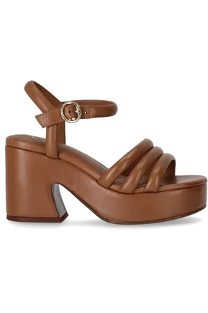 Ash Sko, Dame, Brun, 40 EU, Læder, Kanel Hælet Onyx Sandal