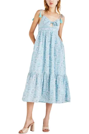 Pepe Jeans Kjole, Dame, Blå, XS, Blomstret Print Kjole Mallory