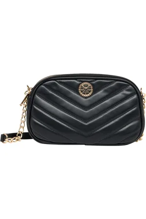 Carlo Colucci Taske, Dame, Sort, ONE SIZE, Uld, Quiltet Skuldertaske