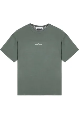 Stone Island Top, Herre, Grøn, 2XL, Kortærmet `Scratched Paint One` Print