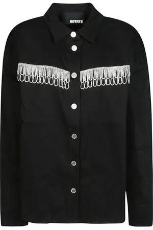 ROTATE Bluser & Skjorter, Dame, Sort, XS, Bomuld, Twill Skjorte