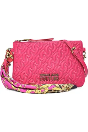VERSACE Taske, Dame, Lyserød, ONE SIZE, Syntetisk Clutch med Synligt Logo