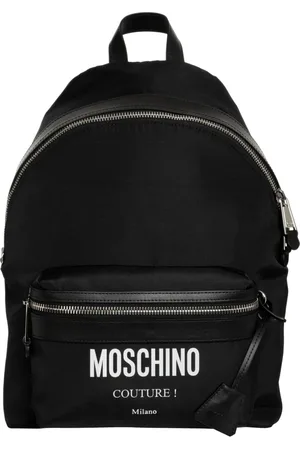 Moschino Taske, Herre, Sort, ONE SIZE, Uld, Stilfuld Rygsæk med Justerbar Strop