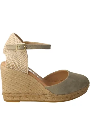 Gaimo Sko, Dame, Flerfarvet, 36 EU, Læder, Grøn Ruskind Kile Espadrilles til Kvinder