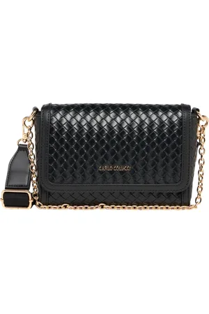 Carlo Colucci Taske, Dame, Sort, ONE SIZE, Uld, Flettet Skuldertaske