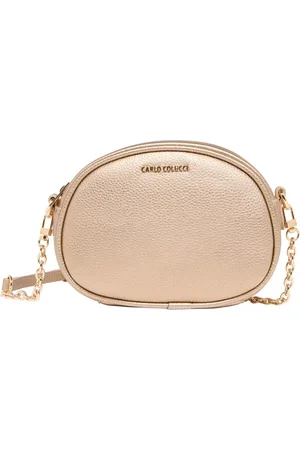 Carlo Colucci Taske, Dame, Brun, ONE SIZE, Uld, Metallic Skuldertaske