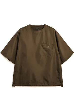 TAION Top, Herre, Brun, XL, Uld, Brun Stilfuld Skjorte