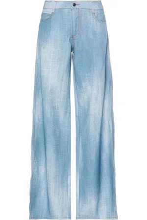 ERMANNO SCERVINO Jeans, Dame, Blå, M, Uld, Wide Jeans