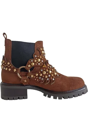 Albano Sko, Dame, Brun, 38 EU, Kvinders Kamel Ruskind Kjole Booties