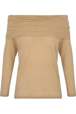 Cortana Top, Dame, Gul, XL, Uld, Romeo, top i guld linnedot