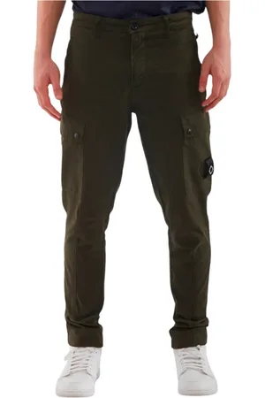 MA.STRUM Bukser, Herre, Grøn, XL, Bomuld, Olie Slik Cargo Bukser