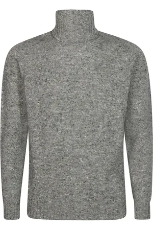DRUMOHR Strik, Herre, Grå, 2XL, Uld, Kashmir Strik Sweater Dolcevita Stil