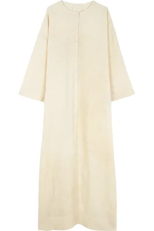 Cortana Kjole, Dame, , XL, Linned, Montessori, ferskenfarvet linnedkjole