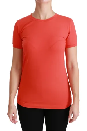 Dolce & Gabbana Top, Dame, Rød, 3XS, Bomuld, Rød Bomuld Crewneck T-shirt Opgradering
