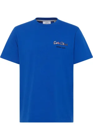 Carlo Colucci Top, Herre, Blå, L, Læder, Hummer Twist T-Shirt