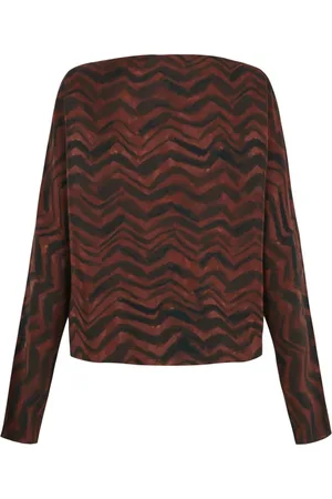 Cortana Bluser & Skjorter, Dame, Flerfarvet, 2XL, Debra, top i trykt silke
