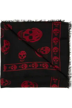 Alexander McQueen Tilbehør, Herre, Sort, ONE SIZE, Tørklæde med logo