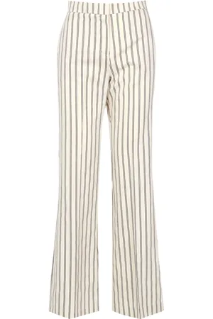 Kaos Bukser, Dame, , M, Bomuld, Højtaljede Pinstripe Bukser