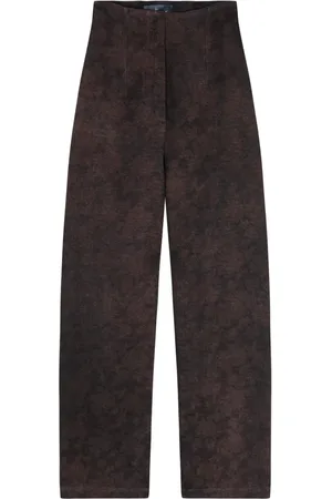 Cortana Bukser, Dame, Flerfarvet, L, Linned, Bordeaux Jacquard Linnedbukser