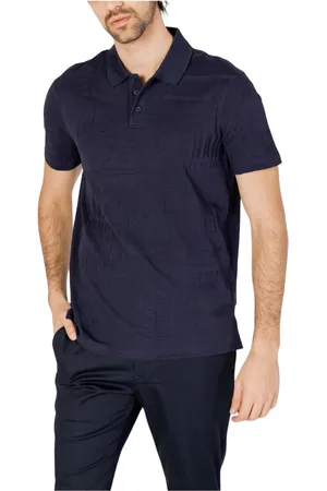 Armani Exchange Top, Herre, Blå, XS, Bomuld, Polo Bluser