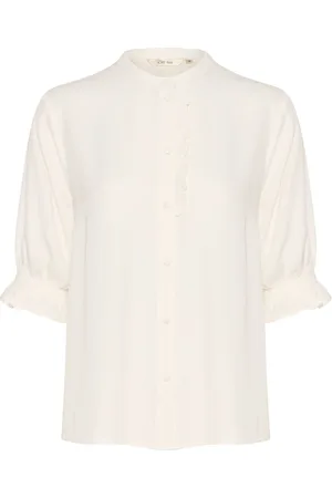 Cream Bluser & Skjorter, Dame, Hvid, XS, Kortærmet Bluse Snow