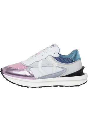 Mikakus Sko, Dame, Lyserød, 39 EU, Læder, Blå og Læder Sneakers