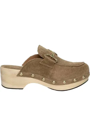 Alpe Sko, Dame, Brun, 36 EU, Suede, Casual Camel Suede Træsko