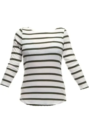 Majestic Top, Dame, Flerfarvet, L, Uld, Stilfuldt Strik i Khaki