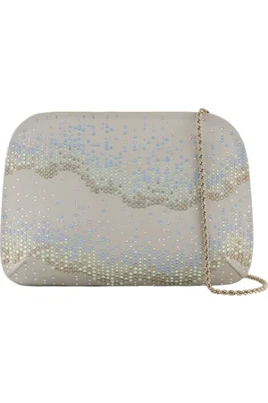 Giorgio Armani Taske, Dame, Grå, ONE SIZE, Uld, Elegant Lysegrå Clutch Taske