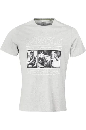 Barbour Top, Herre, Grå, XL, Bomuld, Steve McQueen Reel T-Shirt Grey Marl
