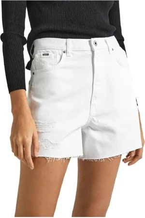 Pepe Jeans Shorts, Dame, Hvid, W26, Tyl, A-Line Shorts til Kvinder