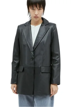St Agni Jakke, Dame, Sort, XS, Læder, Nappa Læder Blazer