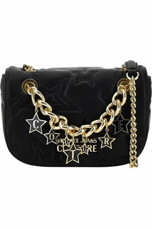 VERSACE Taske, Dame, Sort, ONE SIZE, Uld, Skulder taske med synligt logo