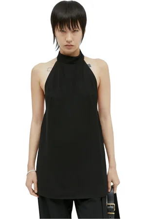 St Agni Top, Dame, Sort, L, Rygfri højhalset tunika