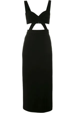 Dolce & Gabbana Kjole, Dame, Sort, XS, Sweetheart Cut-Out Midi Kjole