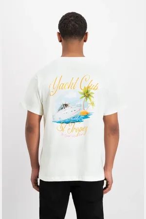 In Gold We Trust Top, Herre, Hvid, S, Bomuld, Yacht T-Shirt Hvid Herre