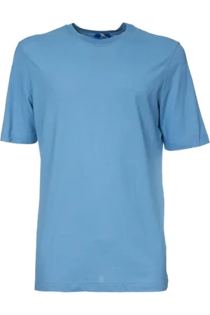 Kired Top, Herre, Blå, 3XL, Bomuld, Bomuld Crew Neck T-shirt