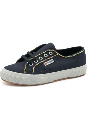 Superga Sko, Dame, Blå, 40 EU, Uld, Multicolor Beds Damesko Ss24