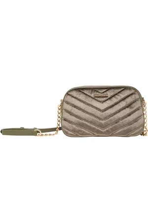 Carlo Colucci Taske, Dame, Grå, ONE SIZE, Uld, Fløjl Crossbody Taske Elegant Stil