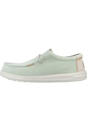 Hey dude Sko, Herre, Grøn, 45 EU, Jute, Snøresko Wally Coastline Jute
