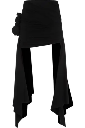 MAGDA BUTRYM Nederdel, Dame, Sort, 2XS, Sort Viskose Mini Nederdel